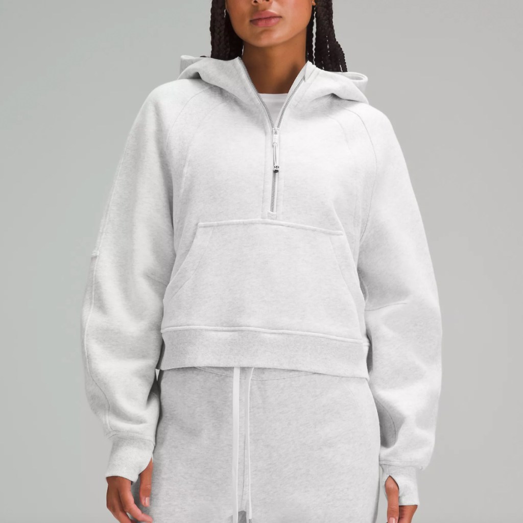 light gray lululemon scuba hoodie