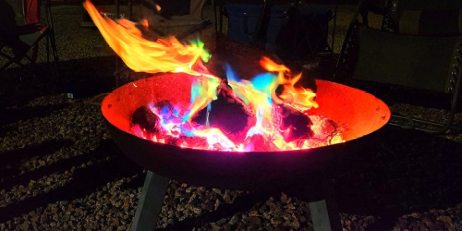 JUMBO Color Changing Fire Packets Just $1.75 Each on Amazon (Fun for Summer Campfires!)