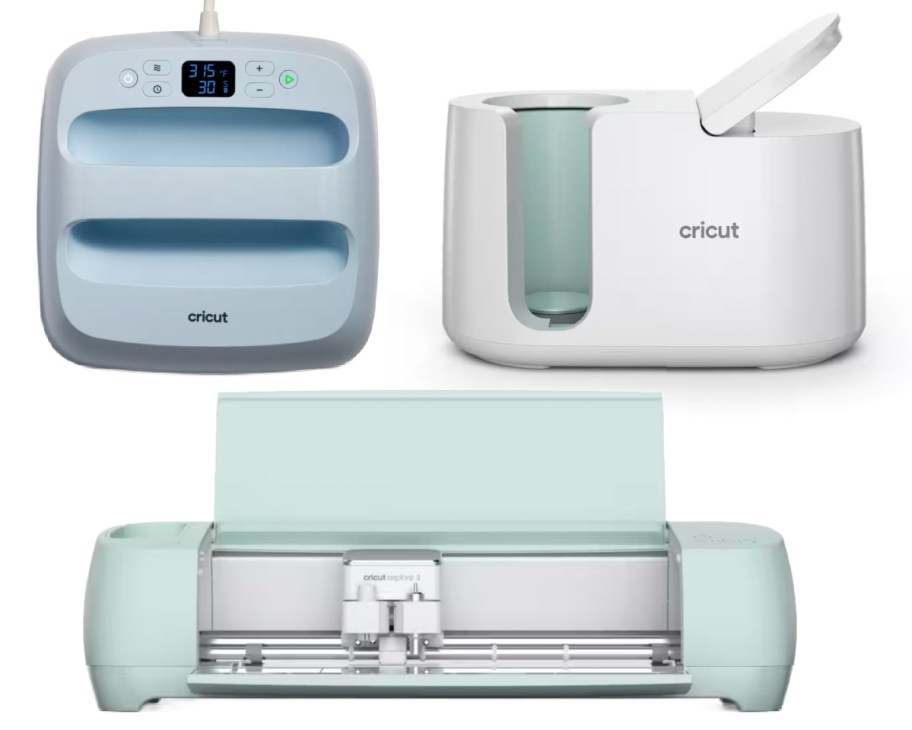 three cricut machines