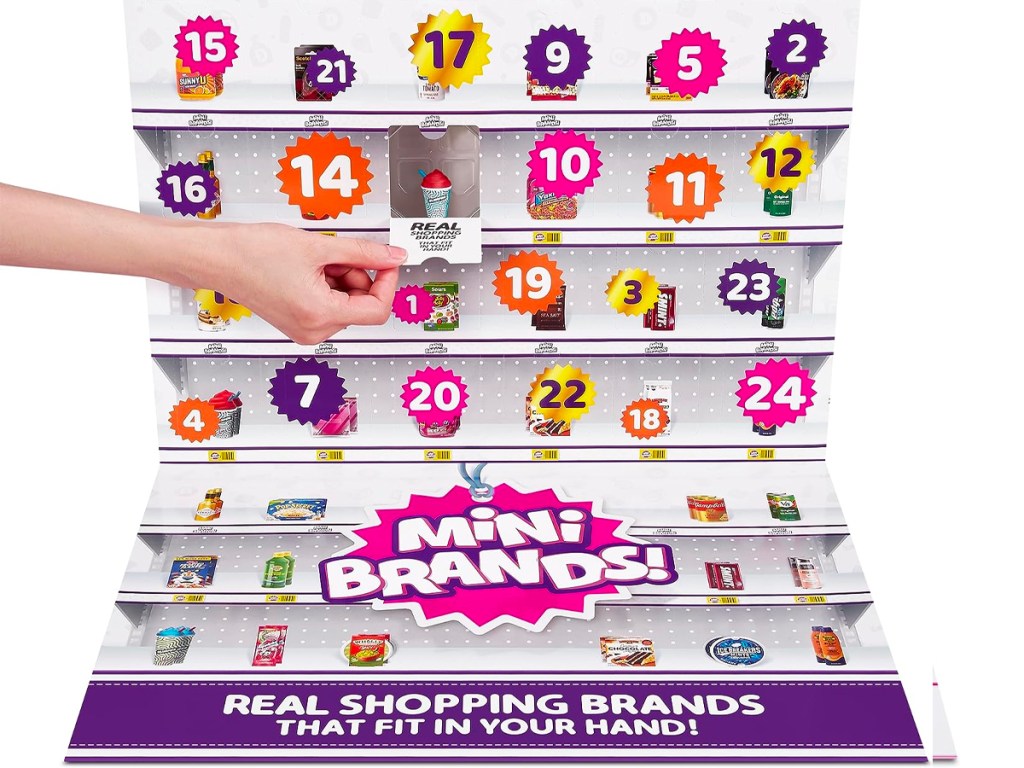 hand opening mini brands advent calendar