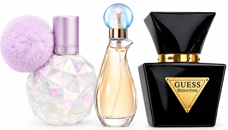 3 perfume bottles