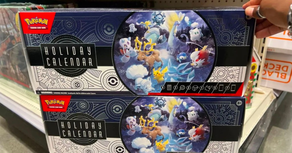 two pokemon advent calendar boxes