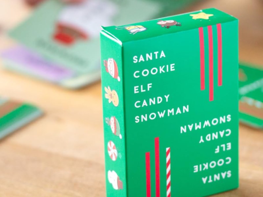 holiday card game in green box