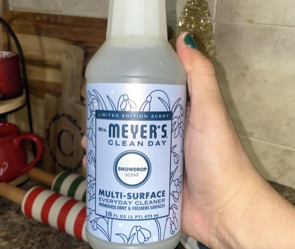 Mrs. Meyer's snowdrop scent everyday cleaning spray