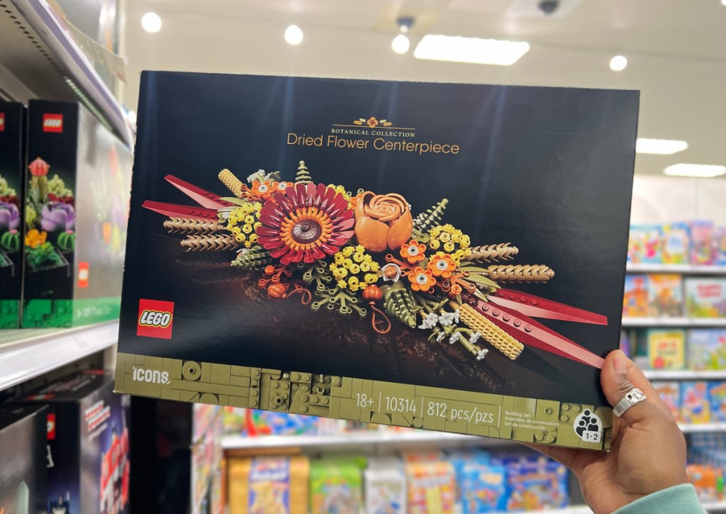 lego flower centerpiece in store at target