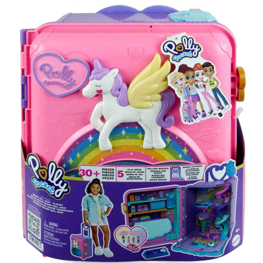 polly pocket pollyville roll away playset