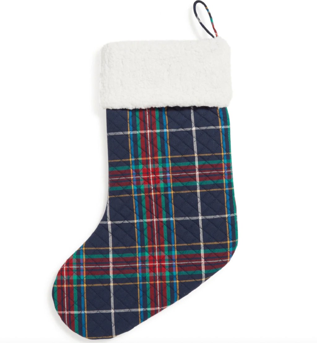 plaid quilted stocking