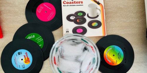 Vinyl Record Coaster 6-Piece Set ONLY $6.99 on Amazon – Fun Easter Basket Filler!