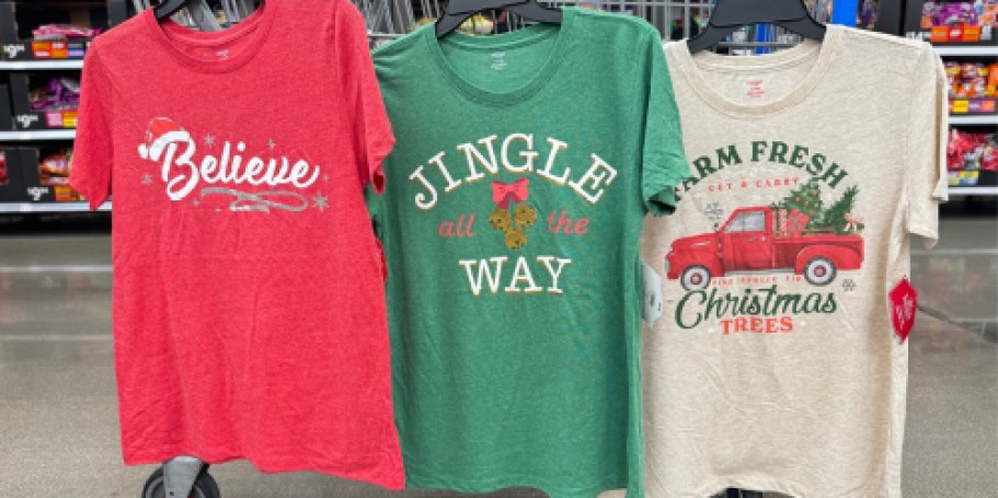 NEW Women’s Christmas Tees & Sweaters at Walmart from $6.98