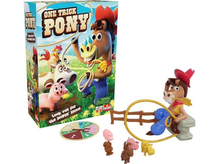 One Trick Pony Game box and game pieces 