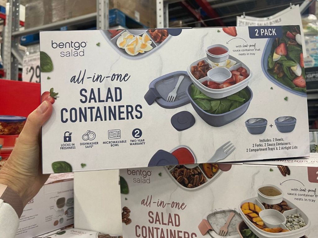 hand holding box of Bentgo Salad Containers at Sam's Club