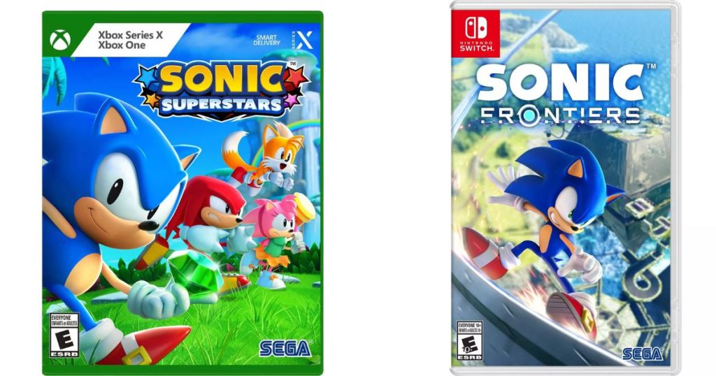 Sonic Superstars Game for Nintendo Switch, Xbox or PS5 and Sonic Frontiers for Nintendo Switch