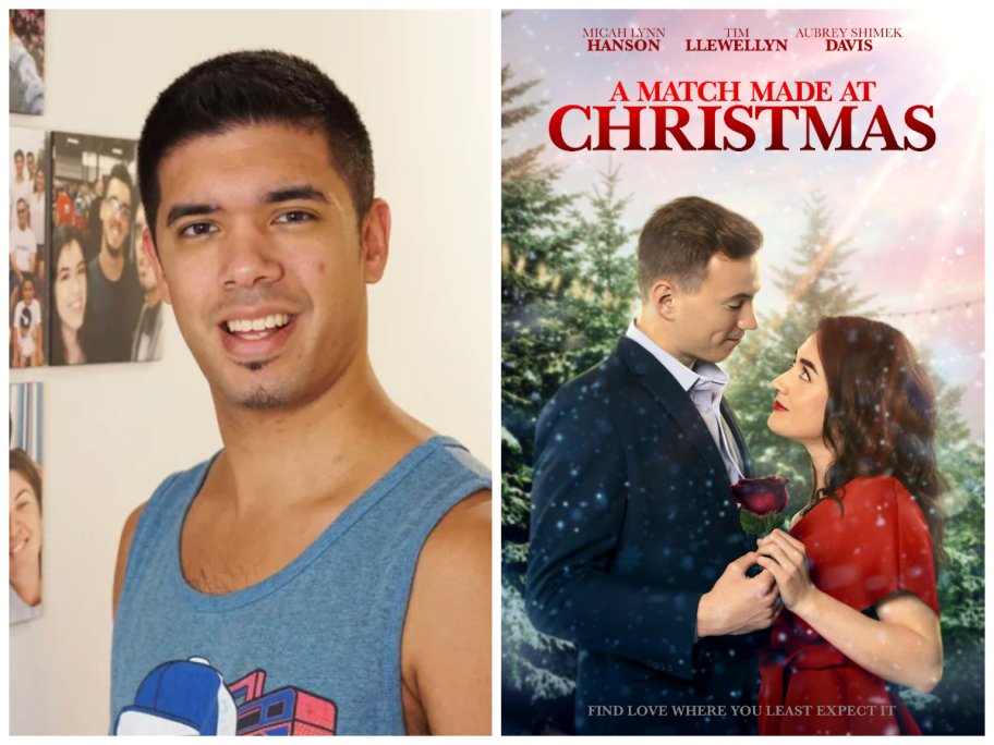 Shane Next to the movie poster for A Match MAde in Christmas, a holiday movie he appears in!