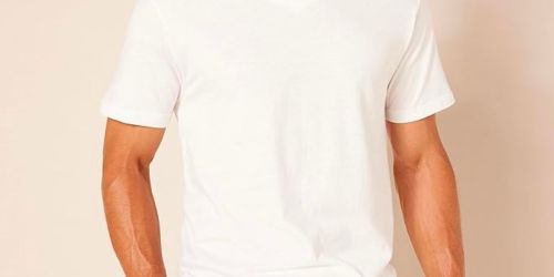 Amazon Essentials Men’s V-Neck Undershirts 6-Pack Just $14.90 (Regularly $25)