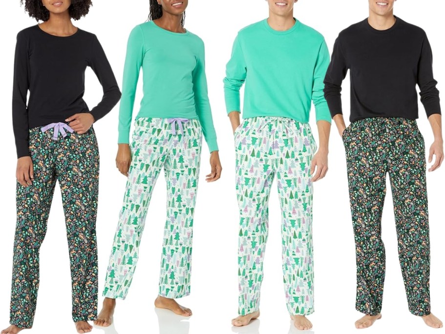 Amazon Essentials Men’s & Women’s Matching Pajamas from $13.80