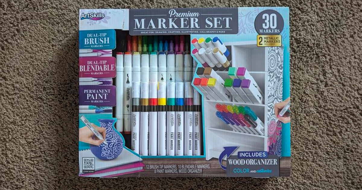 Twin Tip Brush Markers - 30 Piece Set