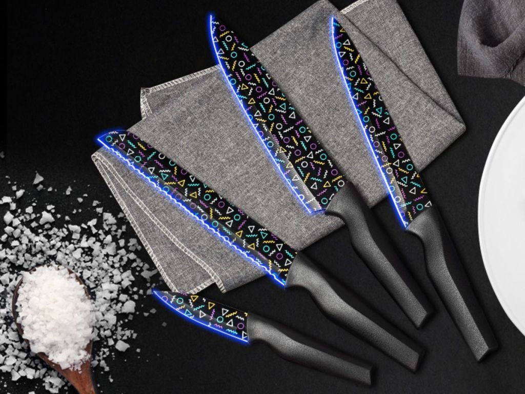 Astercook Knife Set, 12 Pcs Color-Coded Kitchen Knife Set, 6 Color