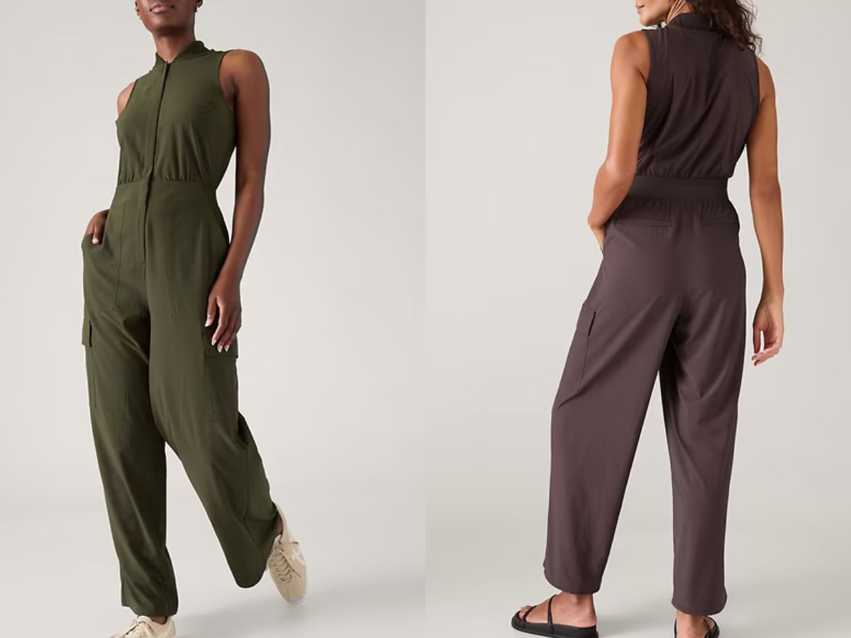 Athleta Wrinkle-Resistant Utility Jumpsuit JUST $59.97 Shipped