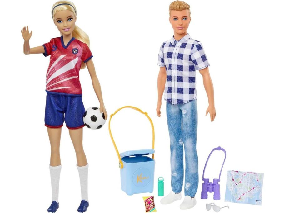 Barbie Soccer Player & Ken w Picnic Gear