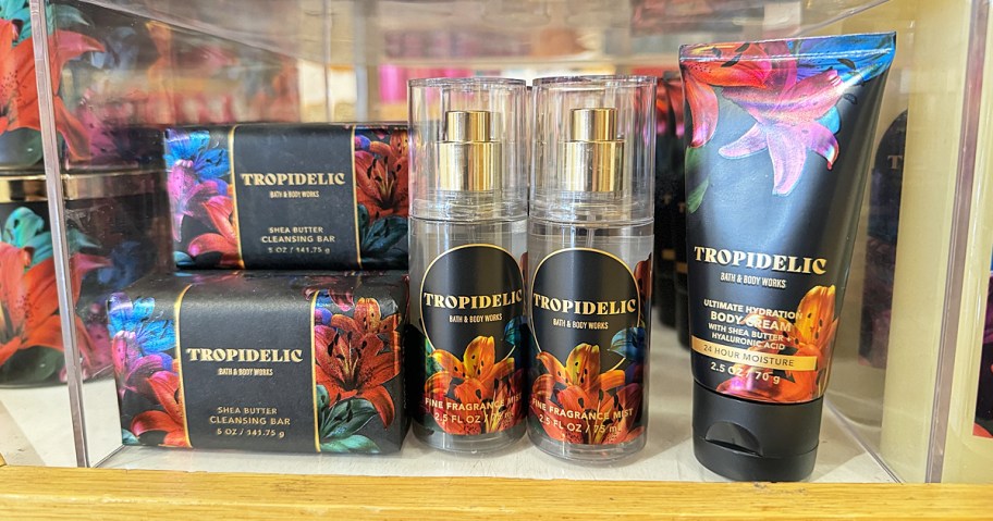 Bath & Body Works Travel Size items on display in store