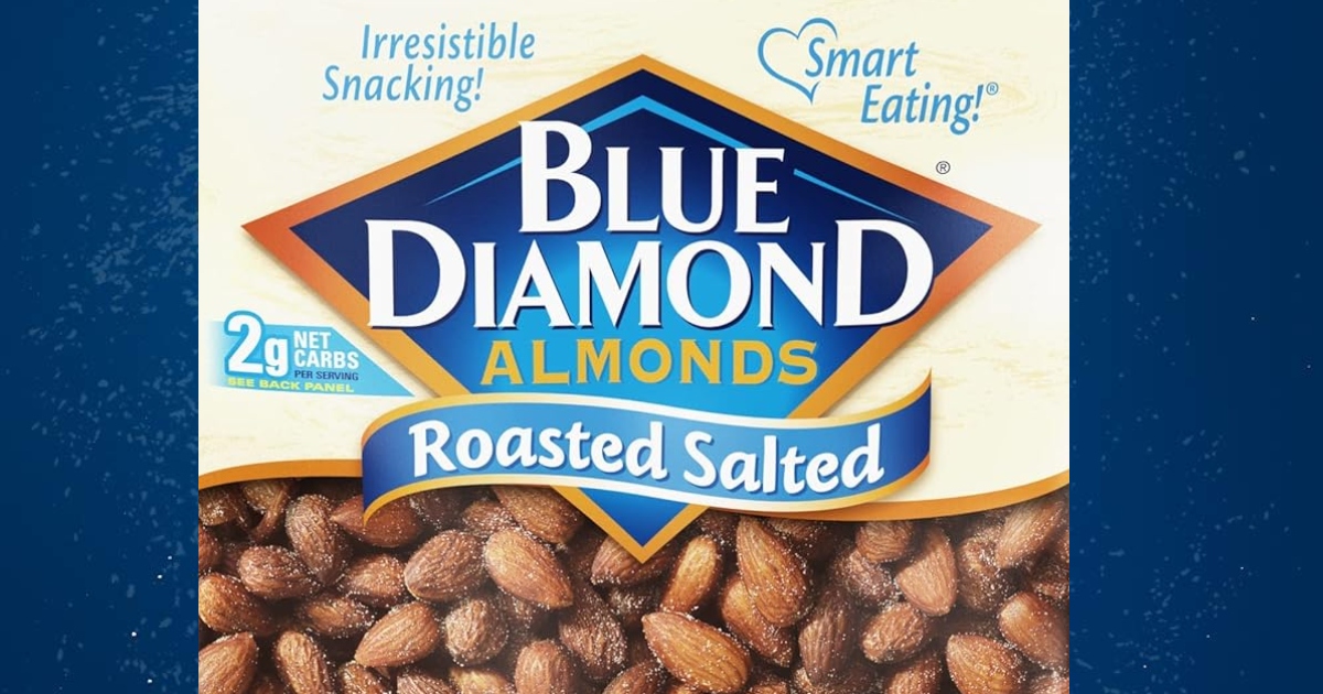 Blue Diamond Roasted Salted Almonds 25oz Bag Only  Shipped on Amazon