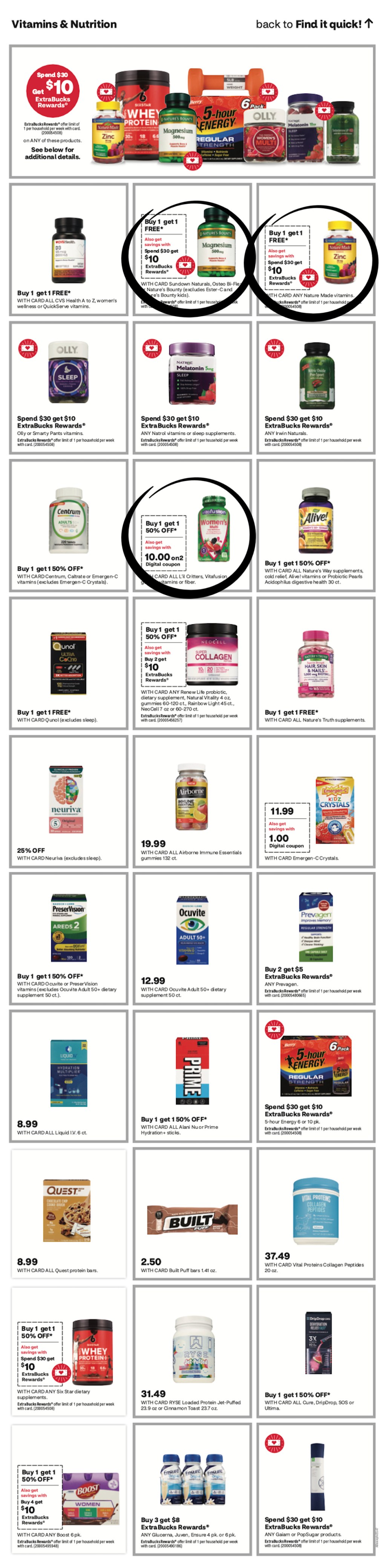 page of cvs ad