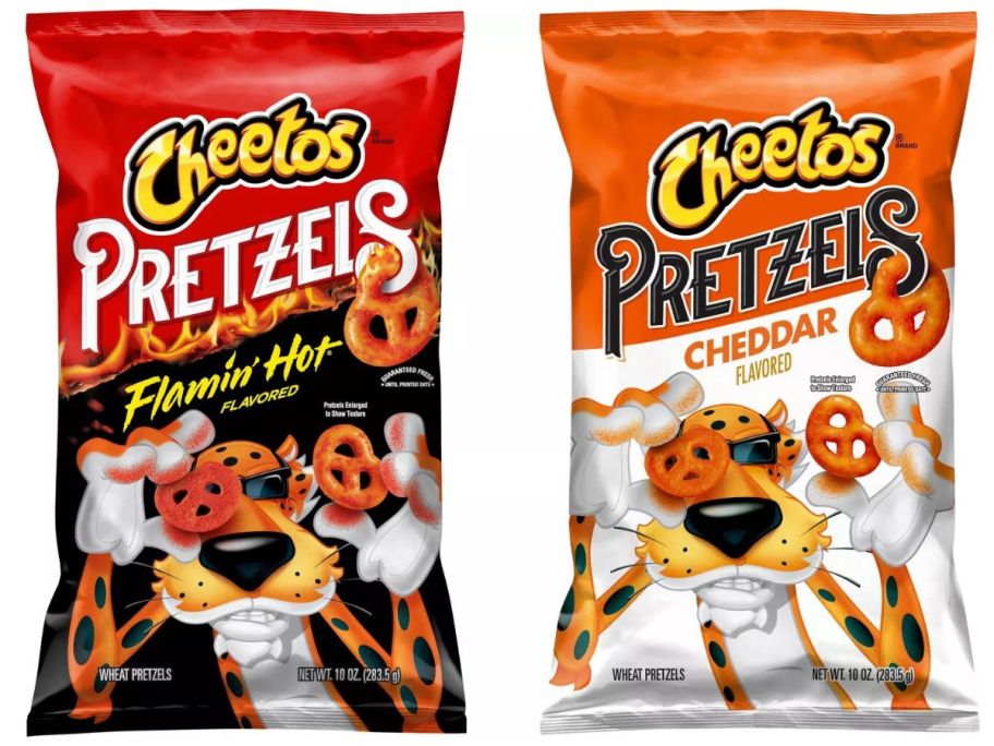 Two bags of Cheetos Pretzels