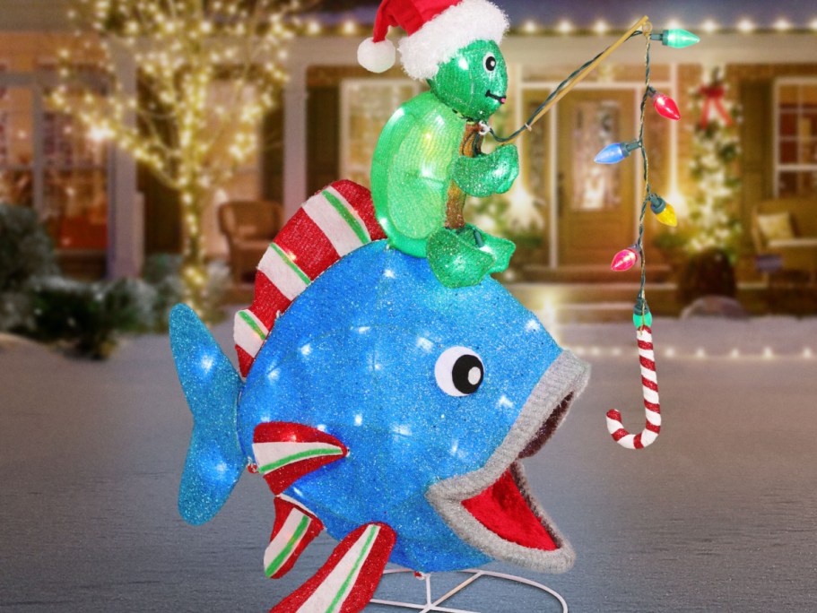 Lowe’s Christmas Decor Available Now | Includes Fishing Turtle, Bluey & More