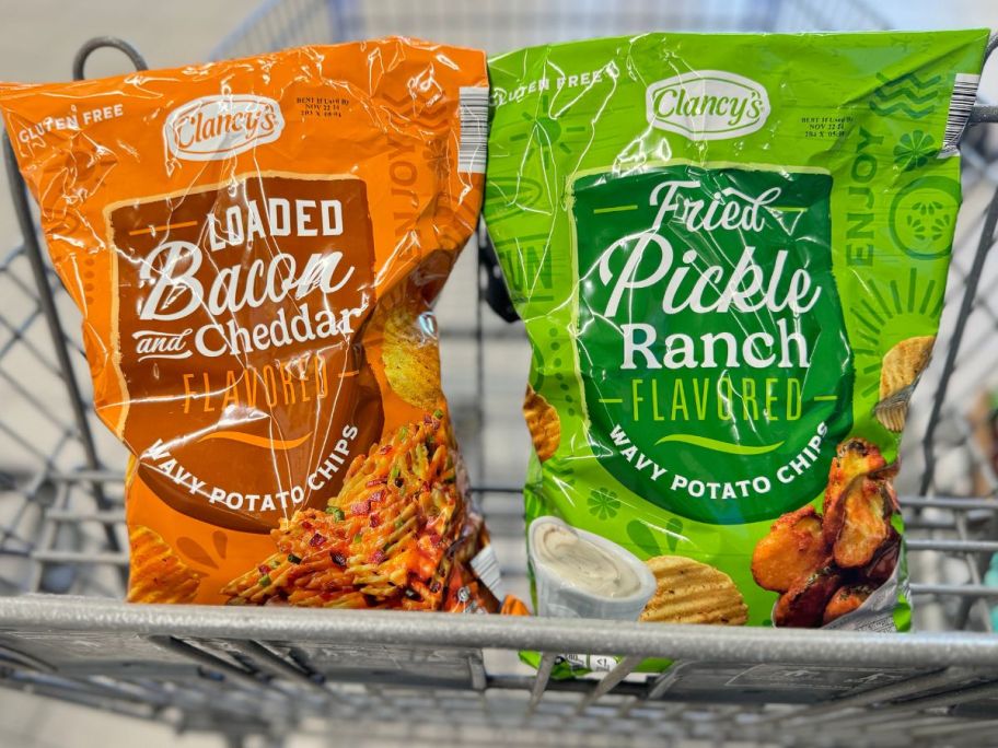 Clancy's Loaded Bacon and Cheddar & Fried Pickle Ranch Chips