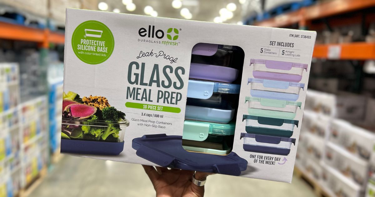 HOT* Costco: Ello DuraGlass Leak-Proof 10-Piece Glass Meal Prep Set Only  $21.99 (Normally a $40 Value) - Dapper Deals