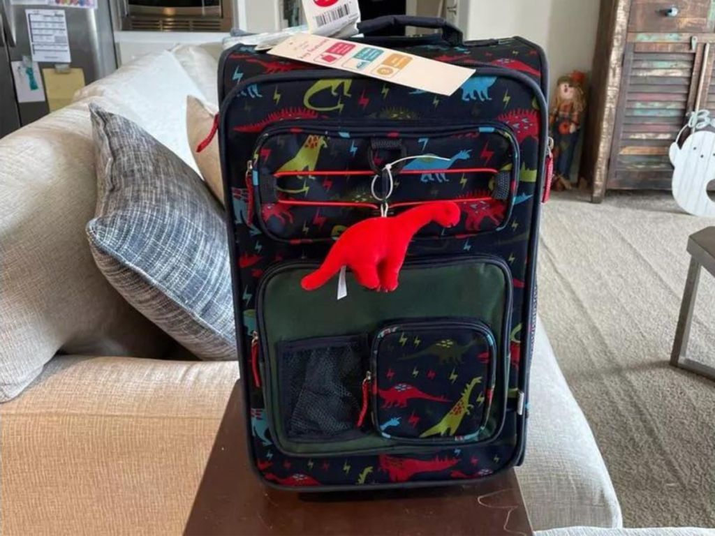 Crckt Kids' Softside Carry On Suitcase in Dino 