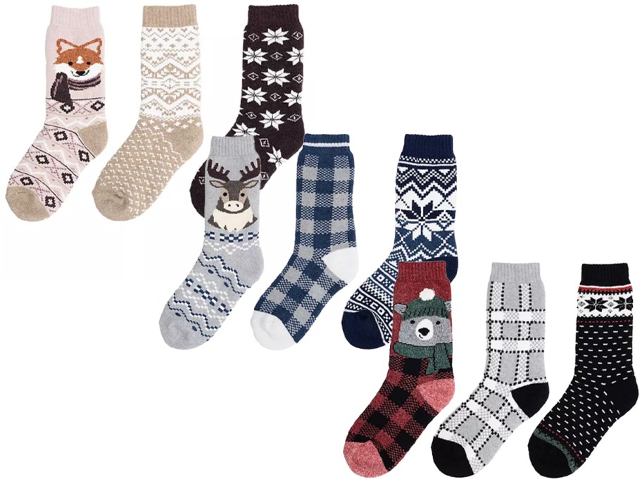 Cuddl Duds Women's 3-Pack Lounge Socks 