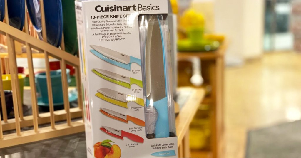 Cuisinart Basics 10-Piece Knife Set on store display table