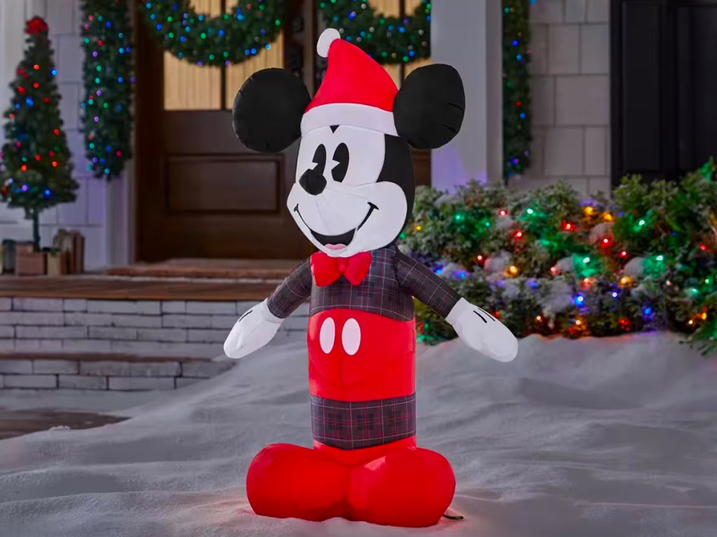 Disney 3.5 ft. LED Vintage Plaid Mickey Mouse Inflatable
