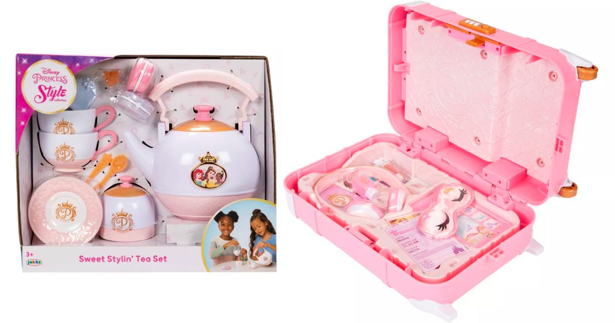 Disney princess style collection tea set and suitcase