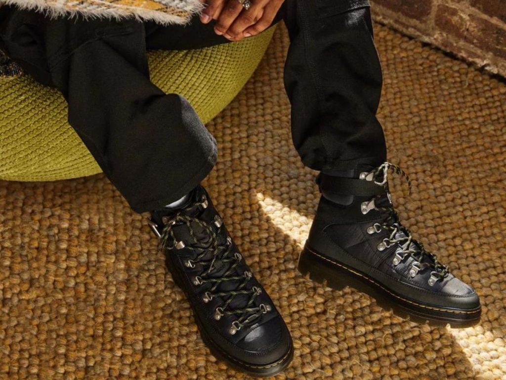 Man wearing Dr. Martens Combs Boots