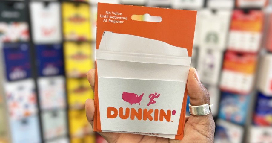 FREE $5 Dunkin’ Bonus Card with $25 Gift Card Purchase