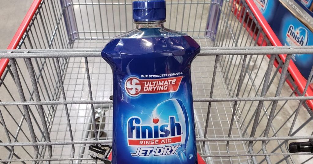 Finish Jet Dry Rinse Aid in a Shopping Cart