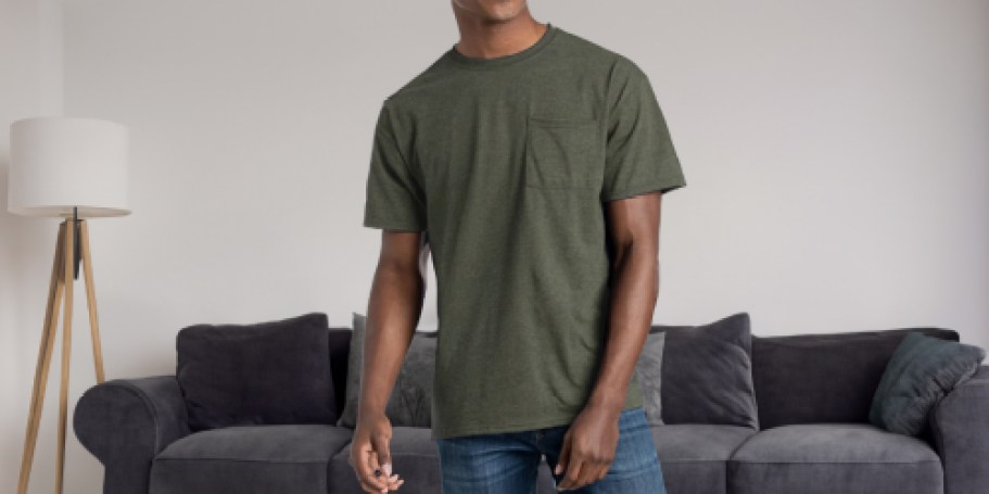 Fruit of the Loom Men’s Eversoft Pocket T-Shirts 6-Pack Only $17 on Amazon (Under $3 Each!)