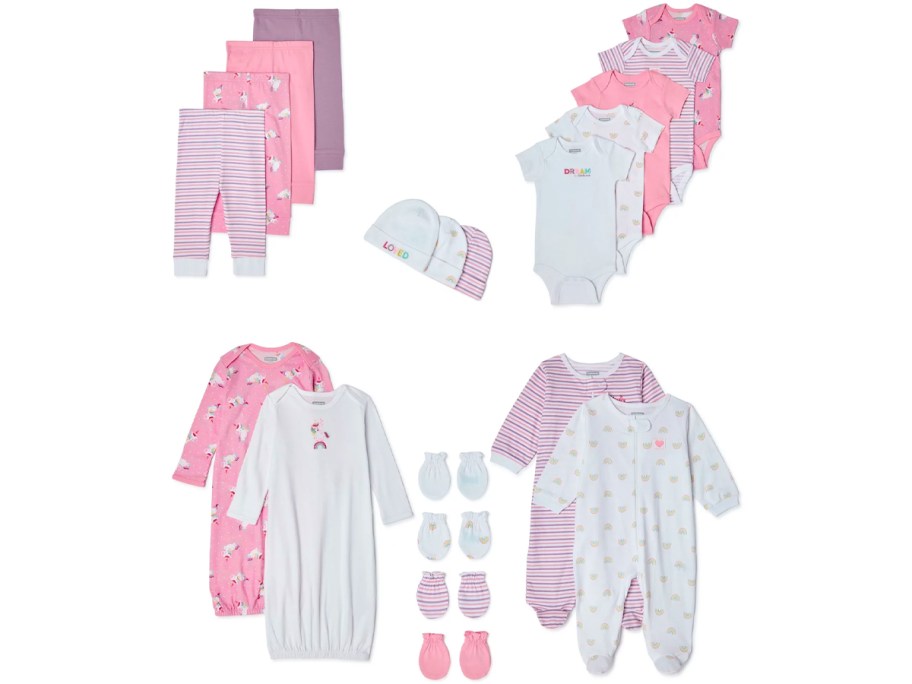 Garanimals-20-Piece-Baby-Girl-Set- رائع!  طقم ملابس أطفال مكون من 20 قطعة من Garanimals بقيمة 20 دولارًا على موقع Walmart.com - فكرة هدية استحمام الطفل!