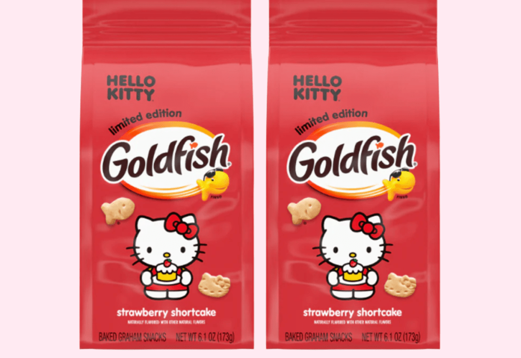 2 packages of Goldfish X Hello Kitty Strawberry Shortcake Grahams