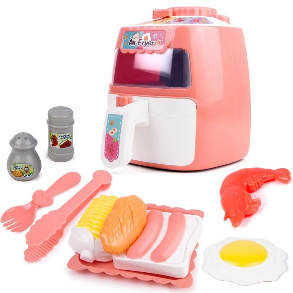 Kid's Toy Air Fryer with Food and accessories