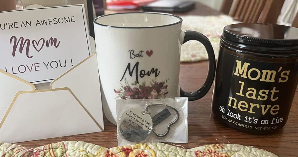 Best Mom Ever Mug, Candle & Keychain Gift Set