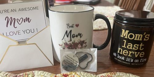 This 3-Piece Mom Gift Set is Only $9.90 on Amazon (Candle, Mug, & Keychain!)