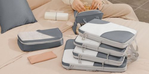 Compression Packing Cubes & Travel Bags 8-Piece Set Only $19.79 on Amazon (Reg. $33)