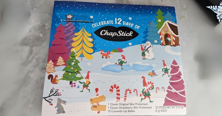 12 Days of ChapStick Holiday Advent Calendar box