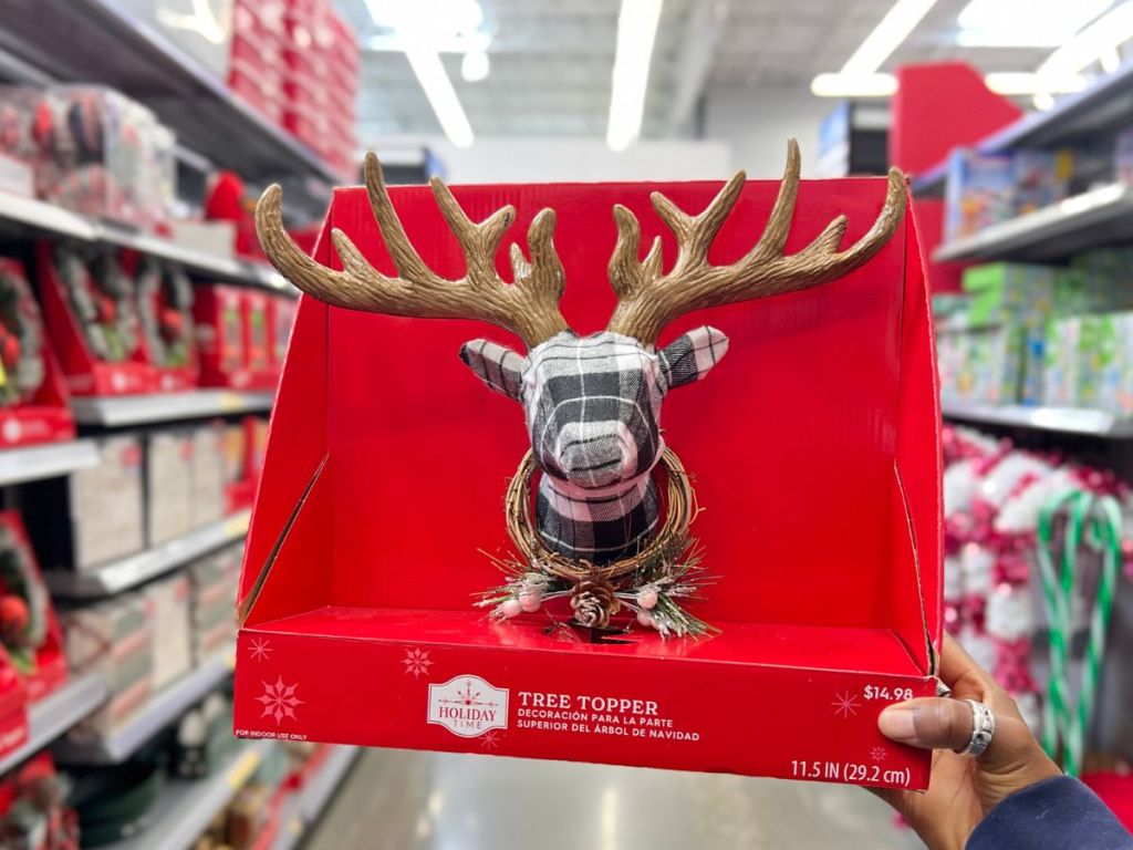Holiday Time Tree Topper Moose