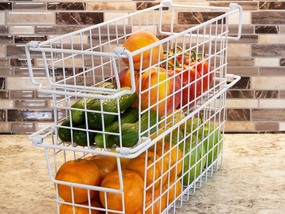 Up to 70% Off Home Depot Baskets + Free Shipping | Stackable Wire Baskets 2-Pack Only $7.99 Shipped