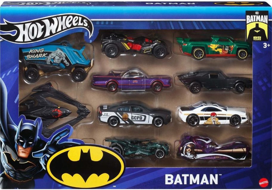 Hot Wheels Batman-Themed Toy Car & Truck Vehicle 10-Piece Set stock image