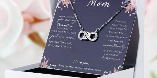 Stainless Steel Infinity Heart Necklace for Mom ONLY $4.99 on Amazon